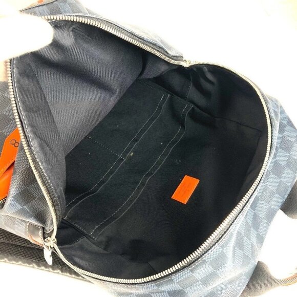 LOUIS VUITTON N40157 Damier Cobalt Discovery bag Backpack Canvas Navy/Orange main image 12